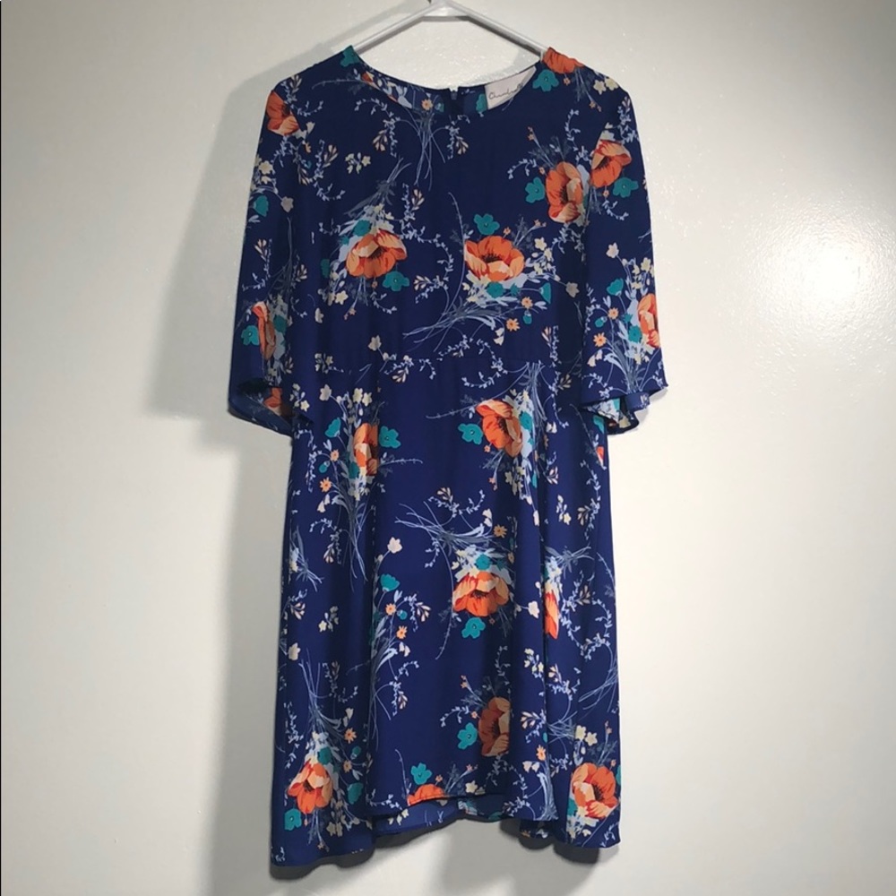 Charles Henry Flowered Summer Dress
